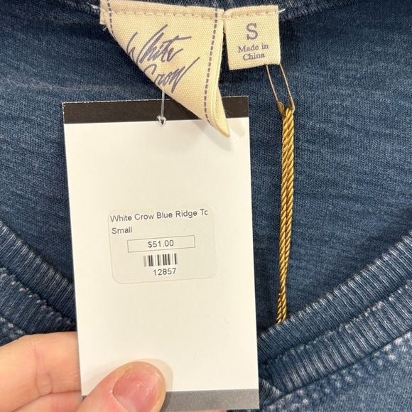 White Crow Blue Short Sleeve Tee - Picture 3 of 4